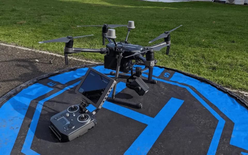Professional LiDAR inspection equipment setup with advanced sensors