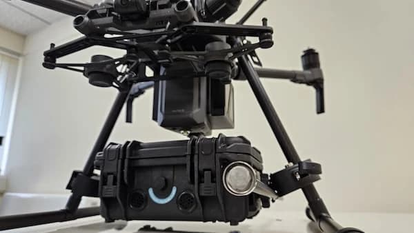 OGI camera showing methane leak visualization