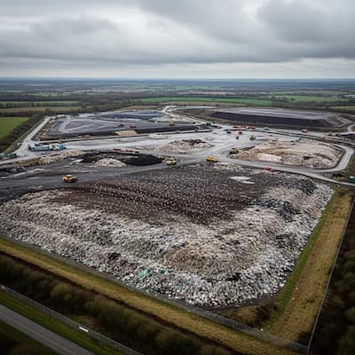 Landfill methane monitoring drone service - emissions detection UK