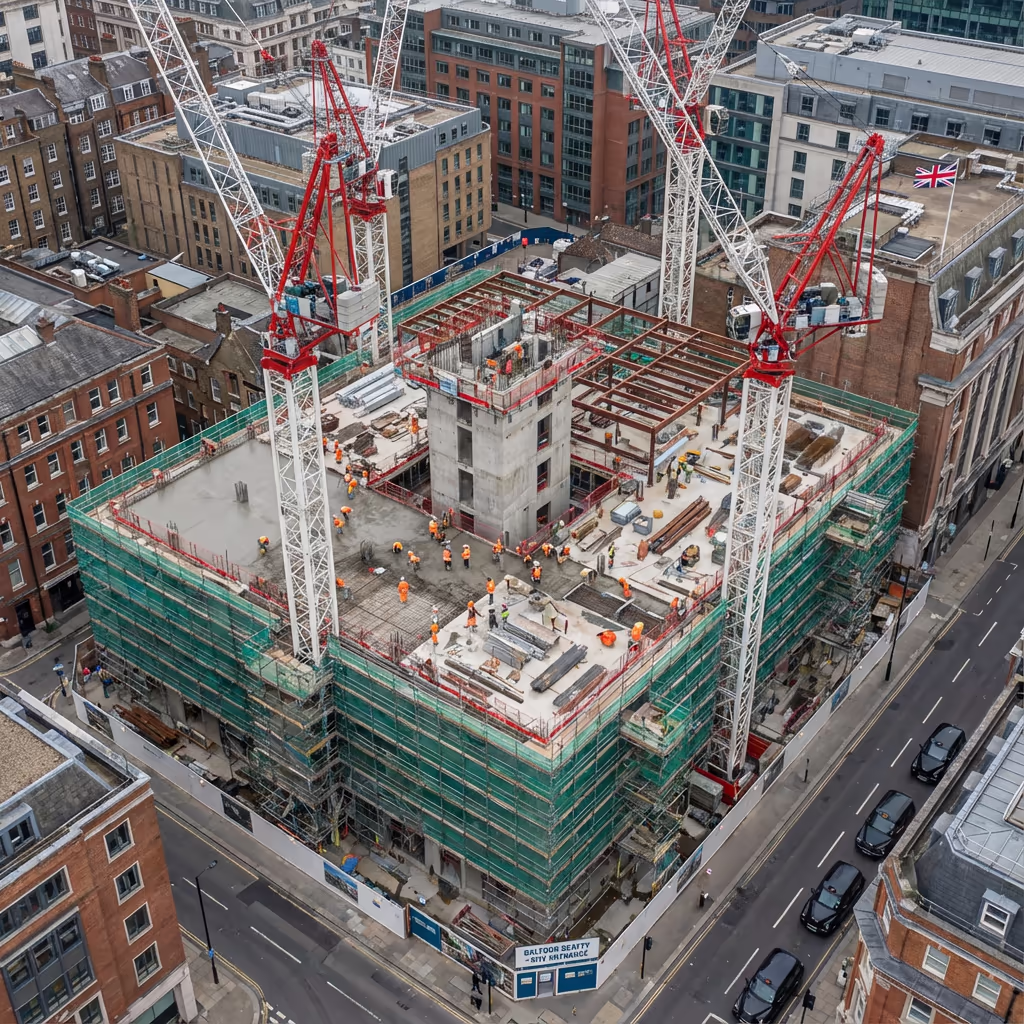 Drone Construction Monitoring - Professional drone survey service in the UK