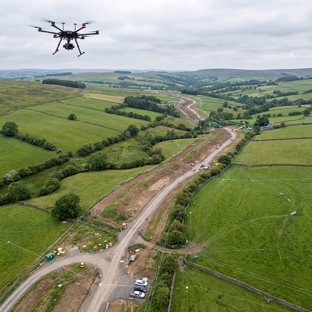 Drone Corridor Mapping - Professional drone survey service in the UK
