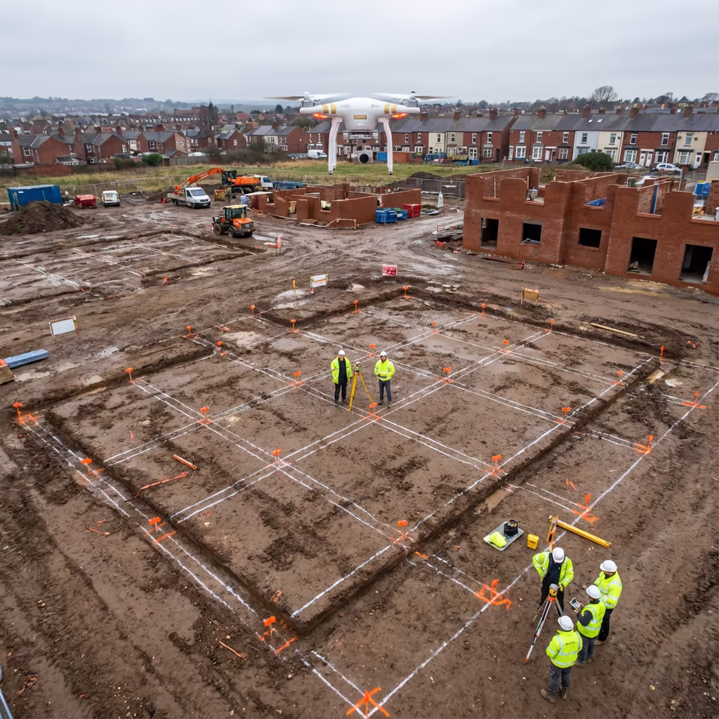 Drone Setting Out Survey - Professional drone survey service in the UK