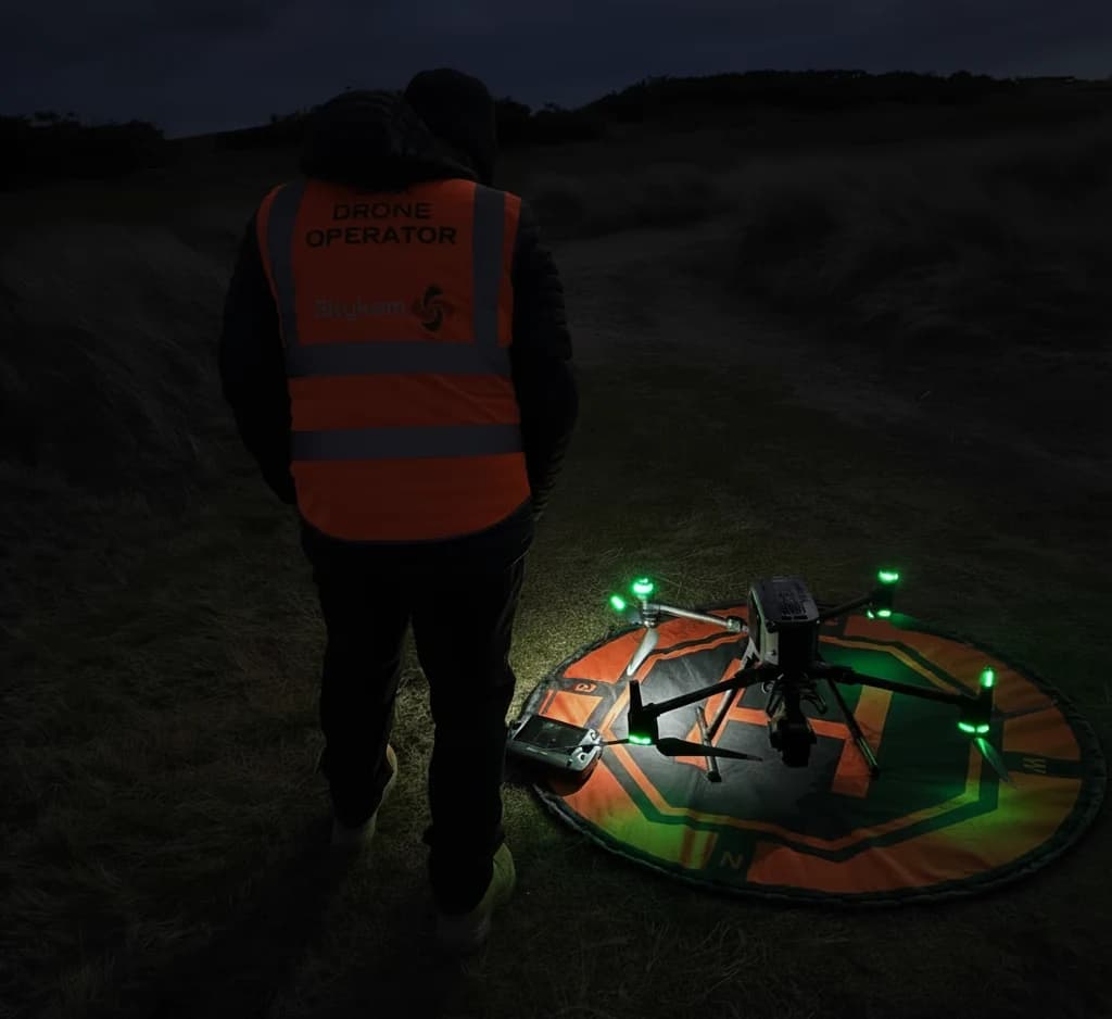 drone-landed-at-night-