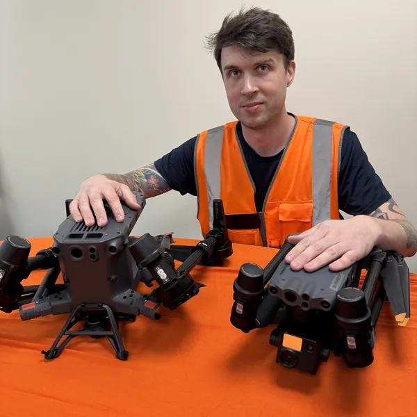 Drone pilot keeping the drone in direct unaided sight