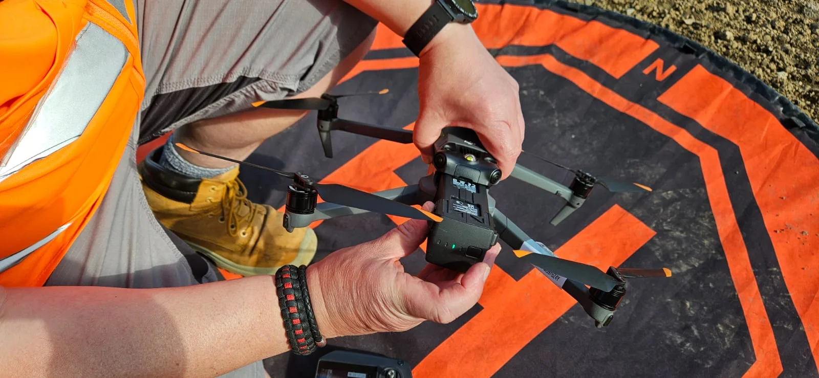 Commercial drone pilot operating with insurance documentation