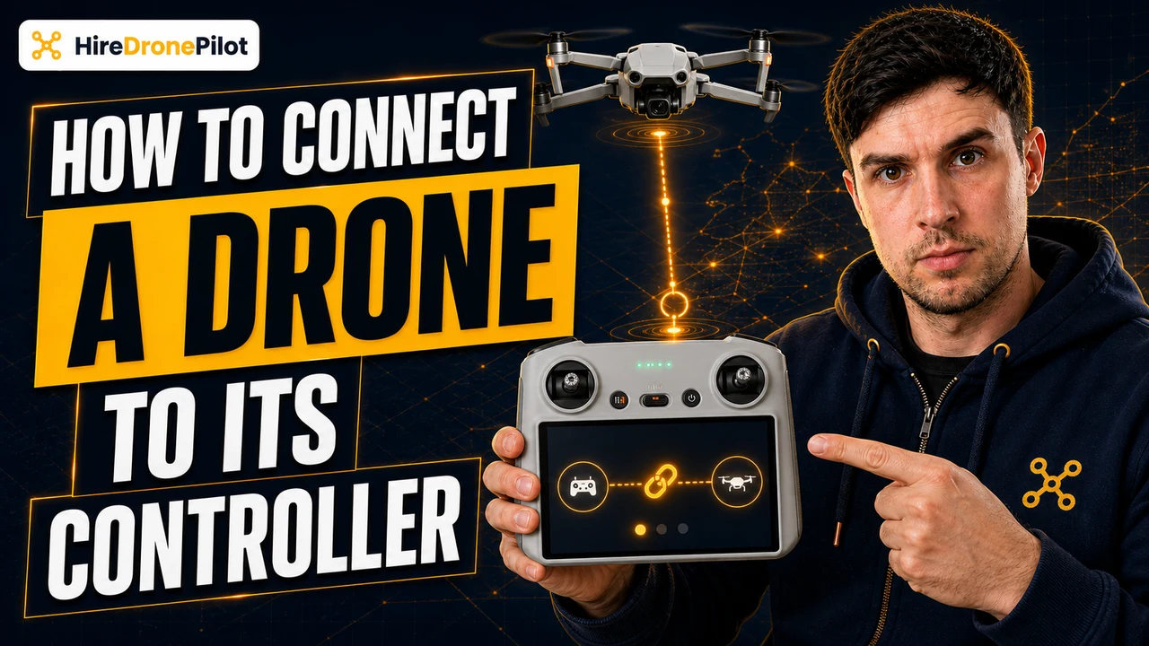 How to connect a drone to its controller thumbnail with Peter Leslie, a smart controller and a linked drone