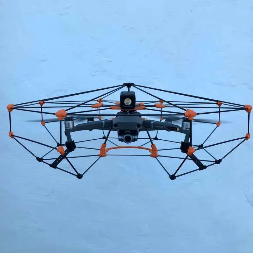 DJI Mavic fitted with a safety cage for inspection work