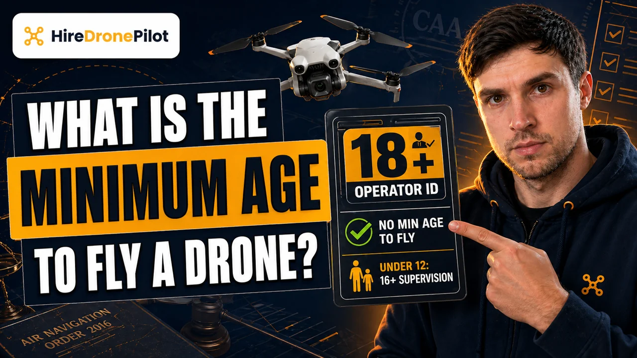 Small beginner drone used to illustrate minimum-age UK drone rules