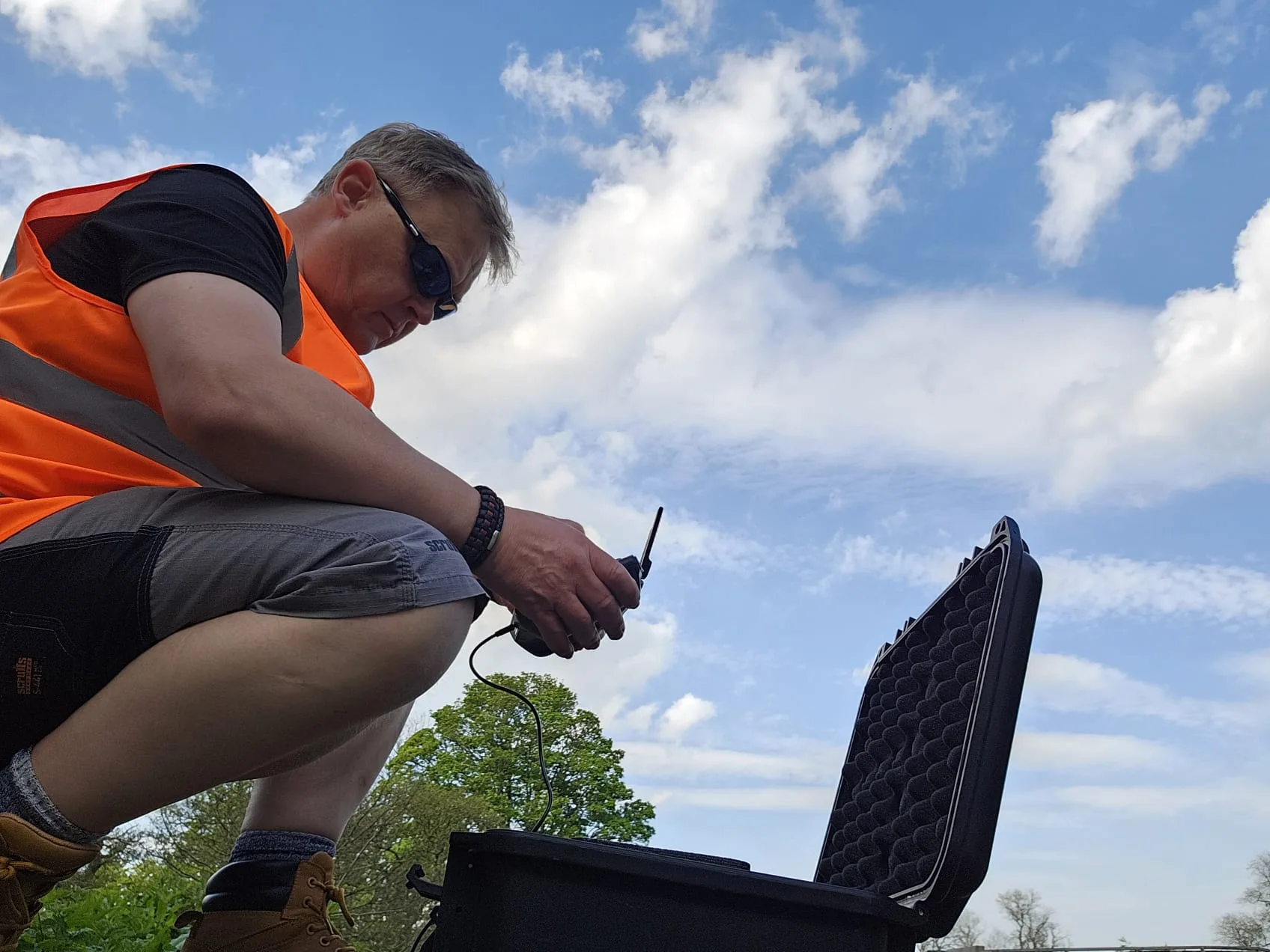 Commercial drone pilot operating near the Thames