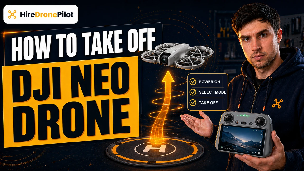 Taking off with DJI Neo