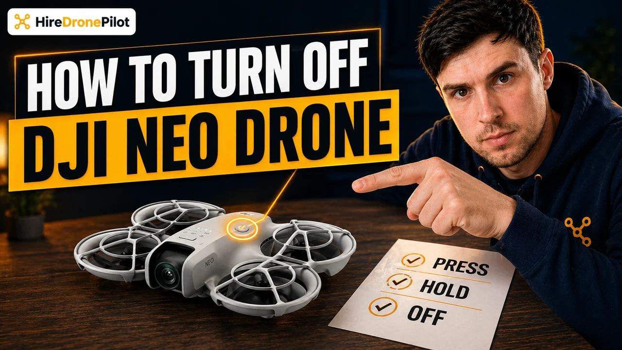 Turning off the DJI Neo