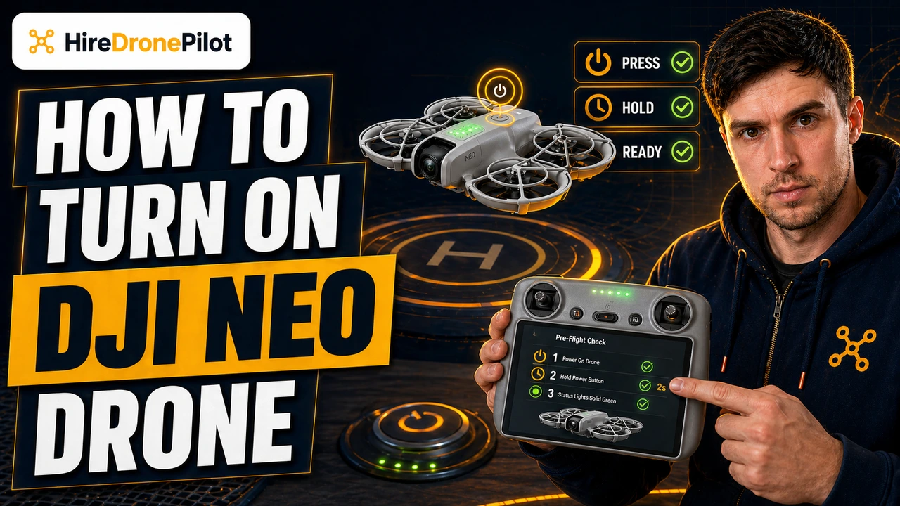 Turning on the DJI Neo