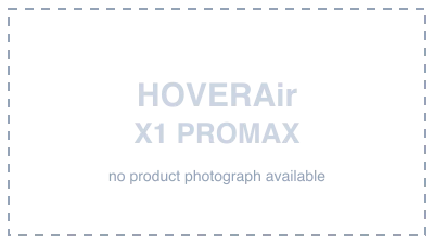 Dashed placeholder tile reading HOVERAir X1 PROMAX — no product photograph available