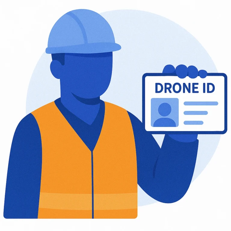 Illustration of a drone pilot ID card
