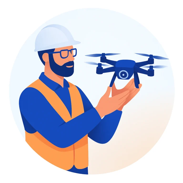 Illustration of a drone in flight