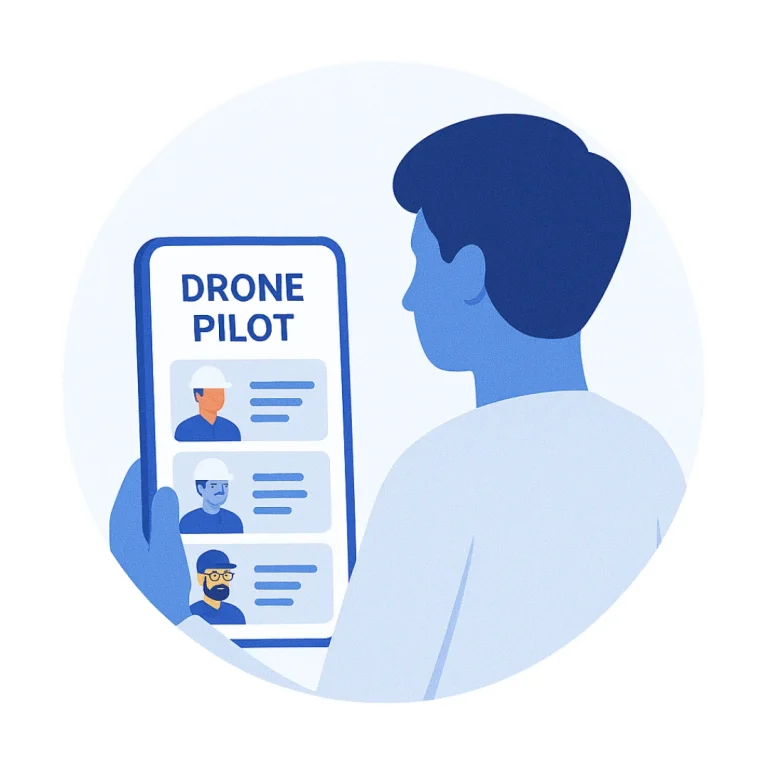 Professional drone pilot with equipment ready for a project